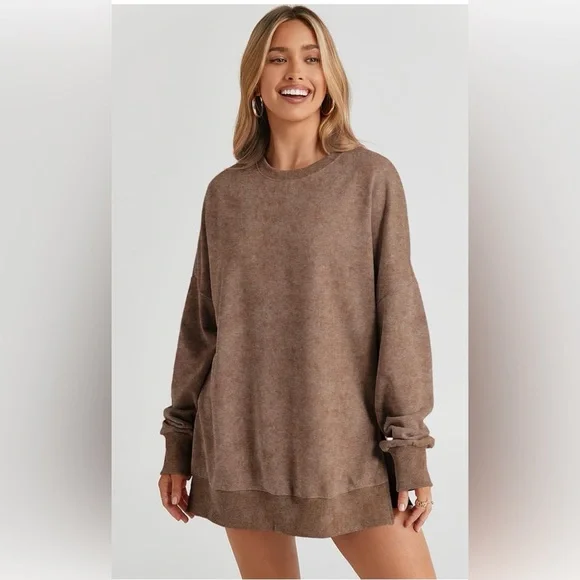Brown Oversized Sweatshirt – New With Tags - Picture 3 of 9